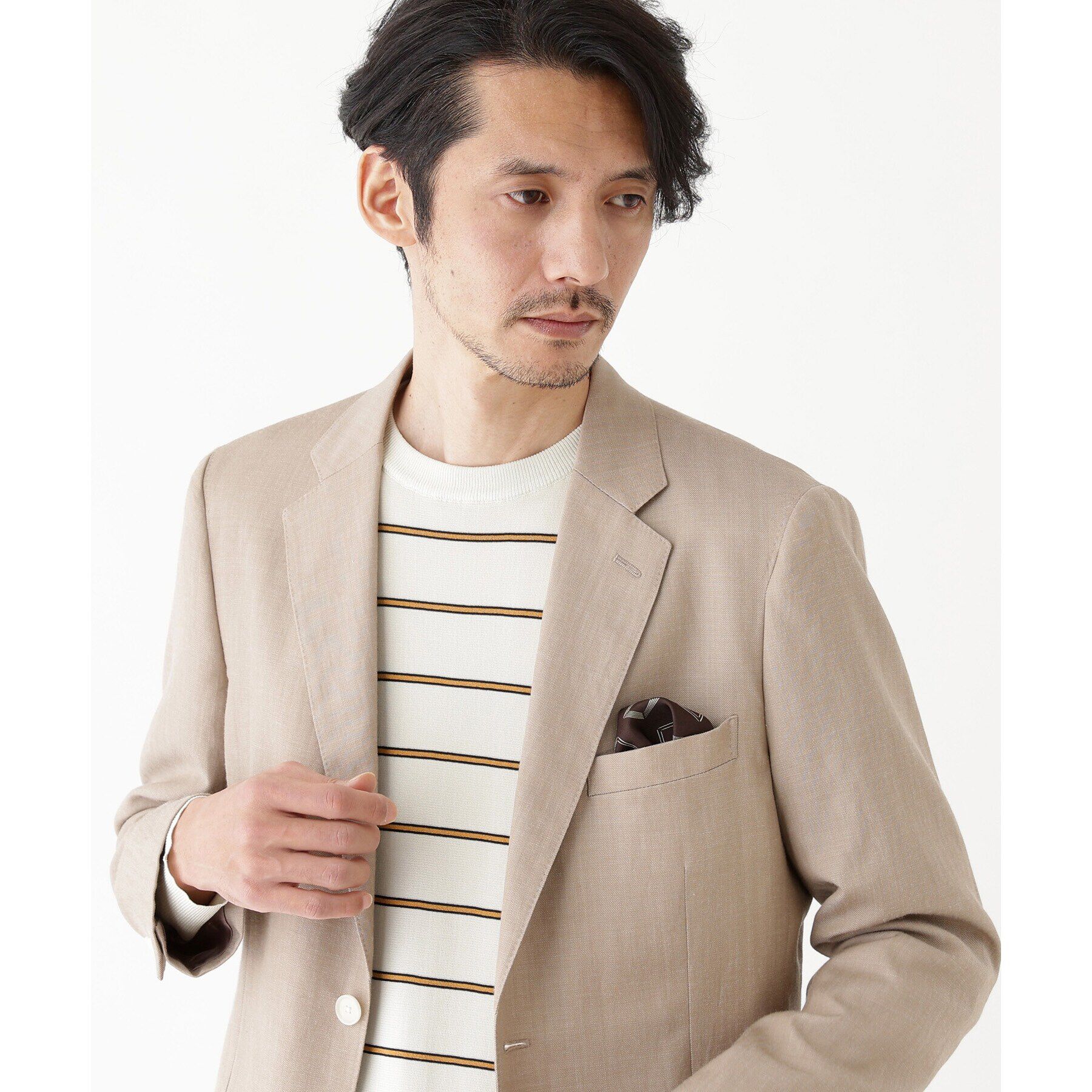 TAKEO KIKUCHI「【THE FLAGSHIP】シャンブレーツイル ジャケット」|スーツ|