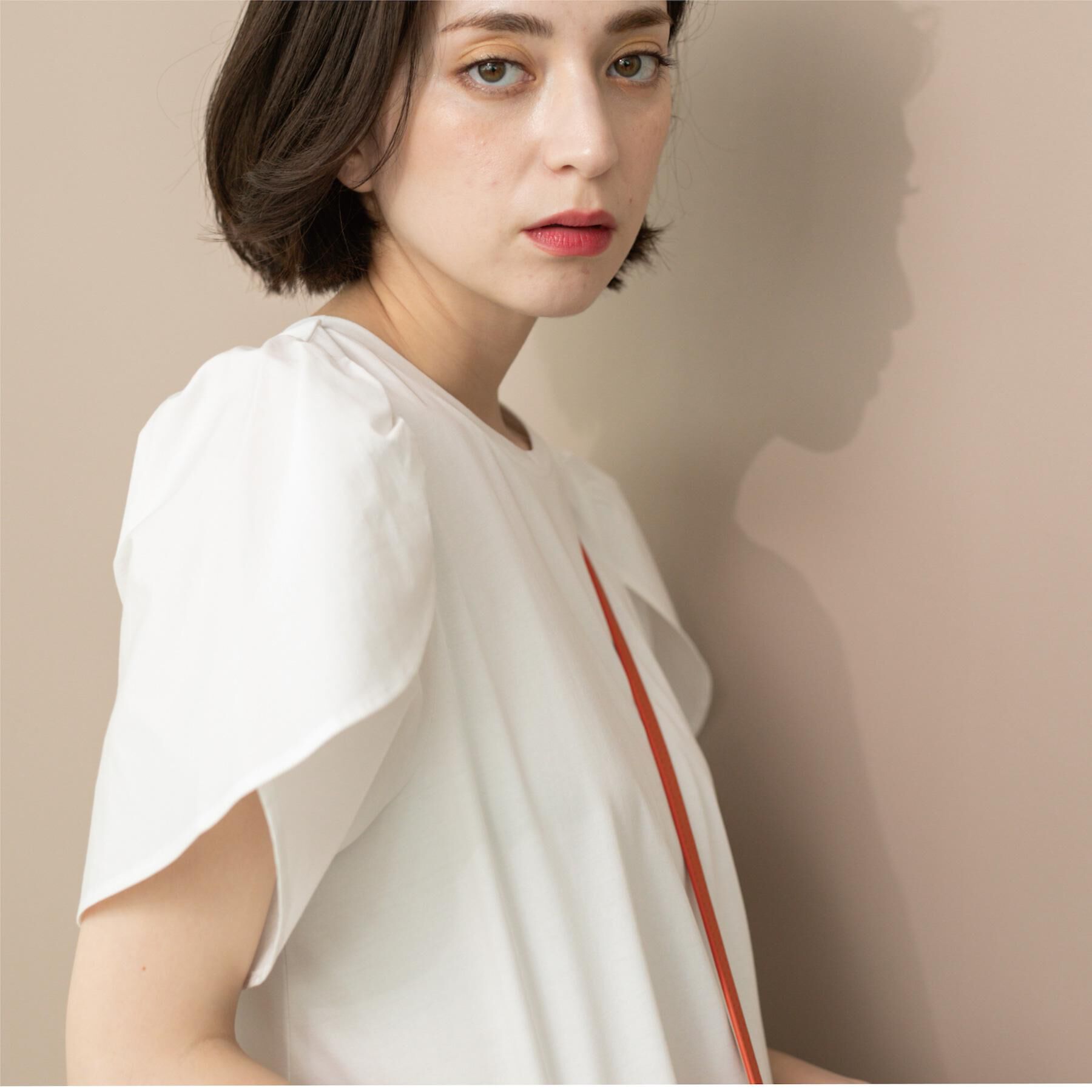 OPAQUE.CLIP「チューリップスリーブドッキングカットソー【洗濯機洗い可／接触冷感】」|Tシャツ・カットソー|