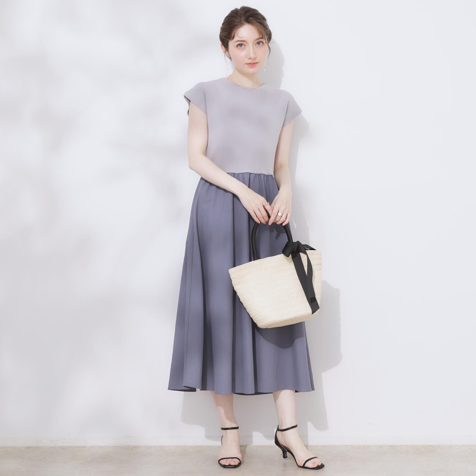 Couture broach「【接触冷感・楽ちん・一枚でキマる】ドッキングニットワンピース」|ワンピース|