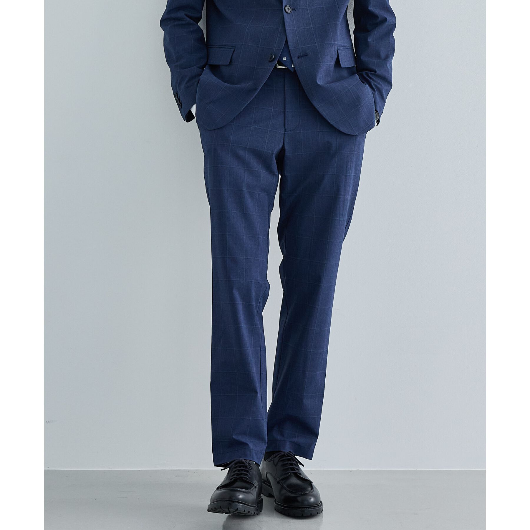 THE SHOP TK「CARREMANスラックス セットアップ可/洗濯機OK」|その他|ブルー(293)