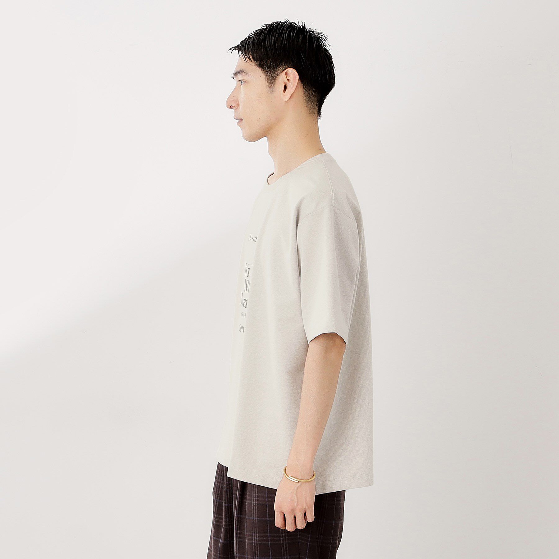 THE SHOP TK「裏配色5分袖プルオーバー」|Tシャツ・カットソー|