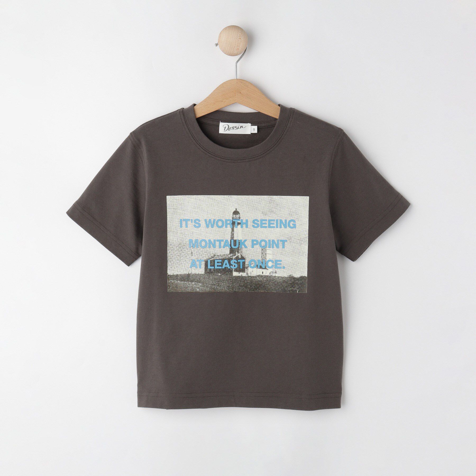 Dessin「【大人とリンクコーデ】フォトプリントTシャツ」|Tシャツ・カットソー|チャコールグレー(0