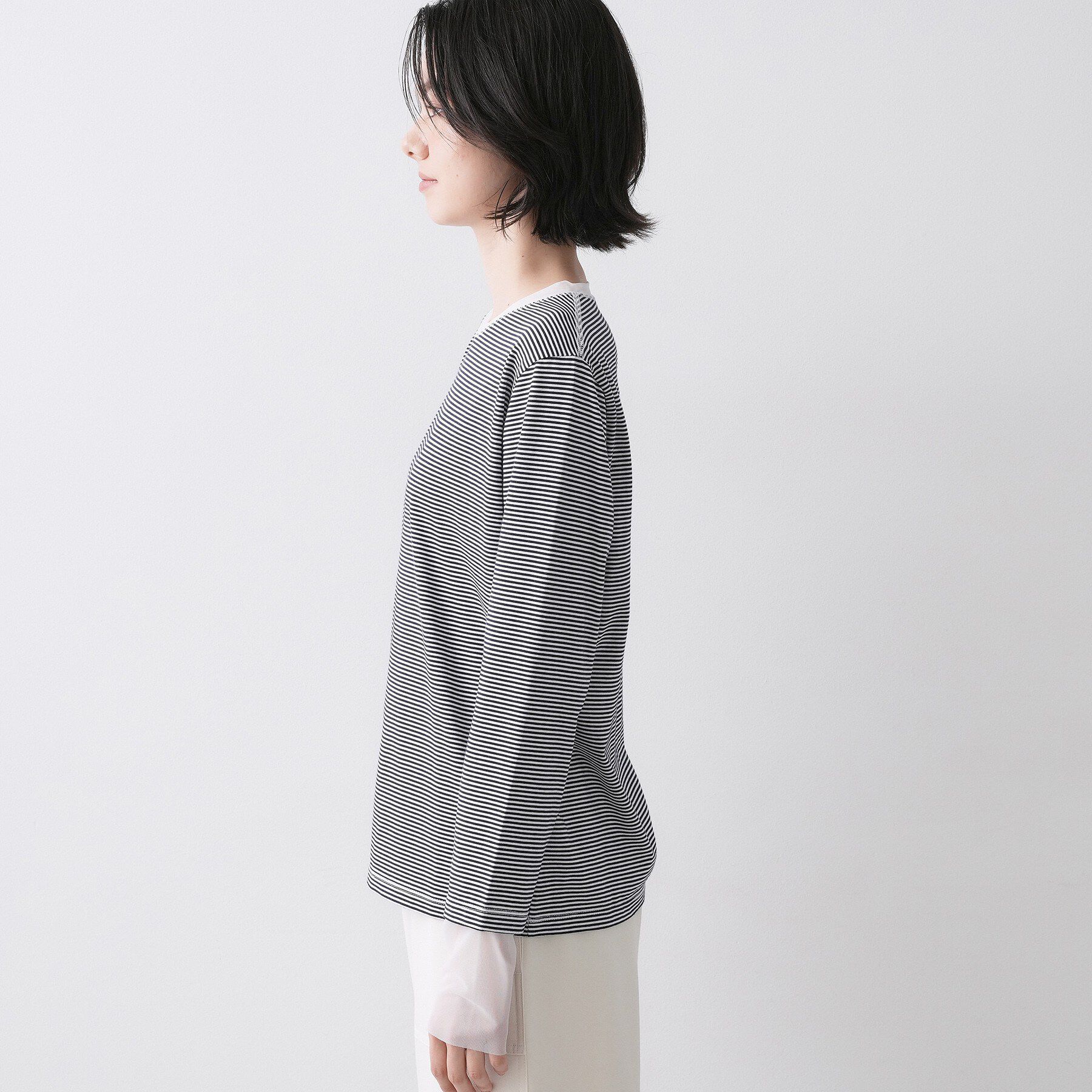 Dessin「【洗える】シアーチュールポイントカットソー」|Tシャツ・カットソー|