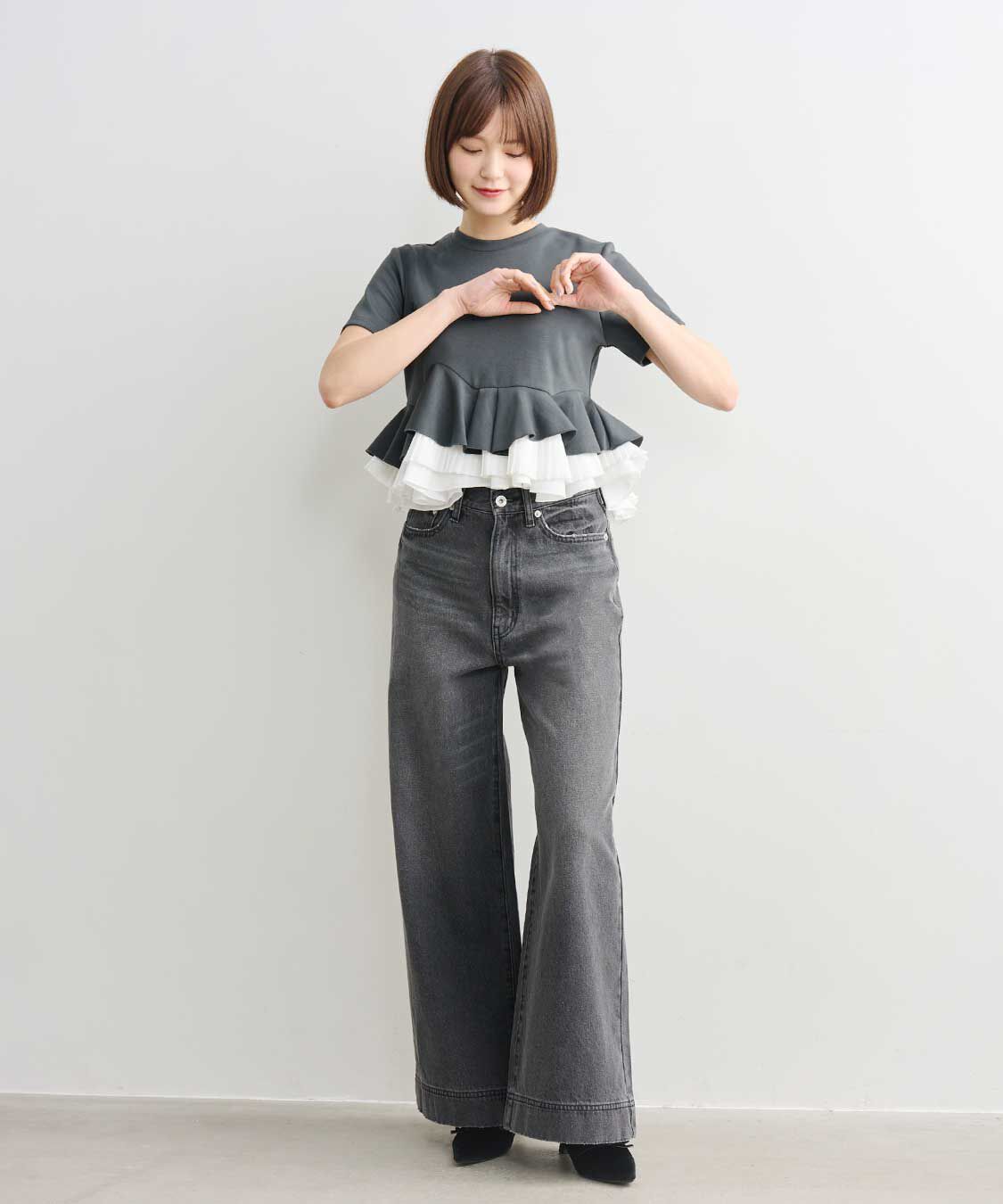 COCO DEAL「ランダムフリルペプラムトップス」|Tシャツ・カットソー|