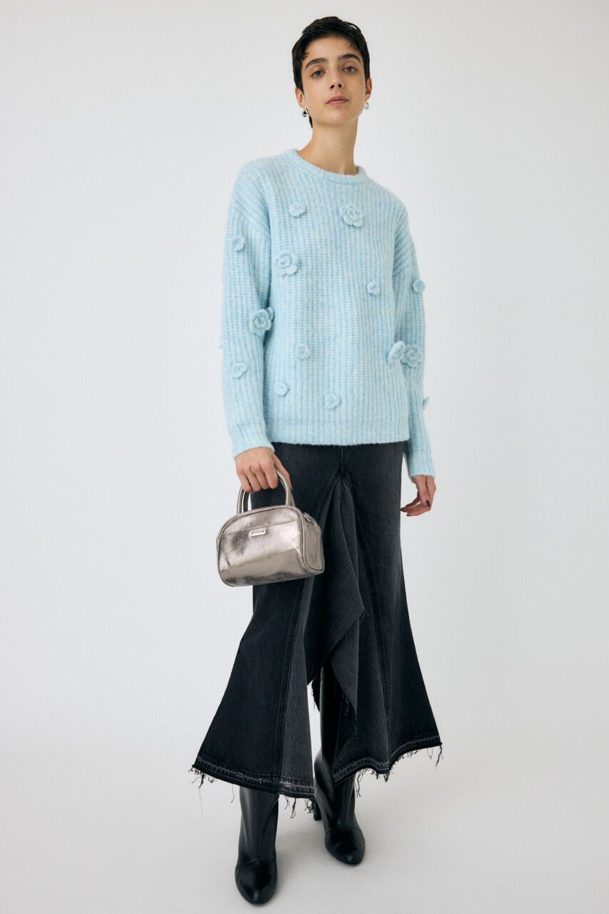 MOUSSY「FLORAL MOTIF OVER セーター」|ニット・セーター|