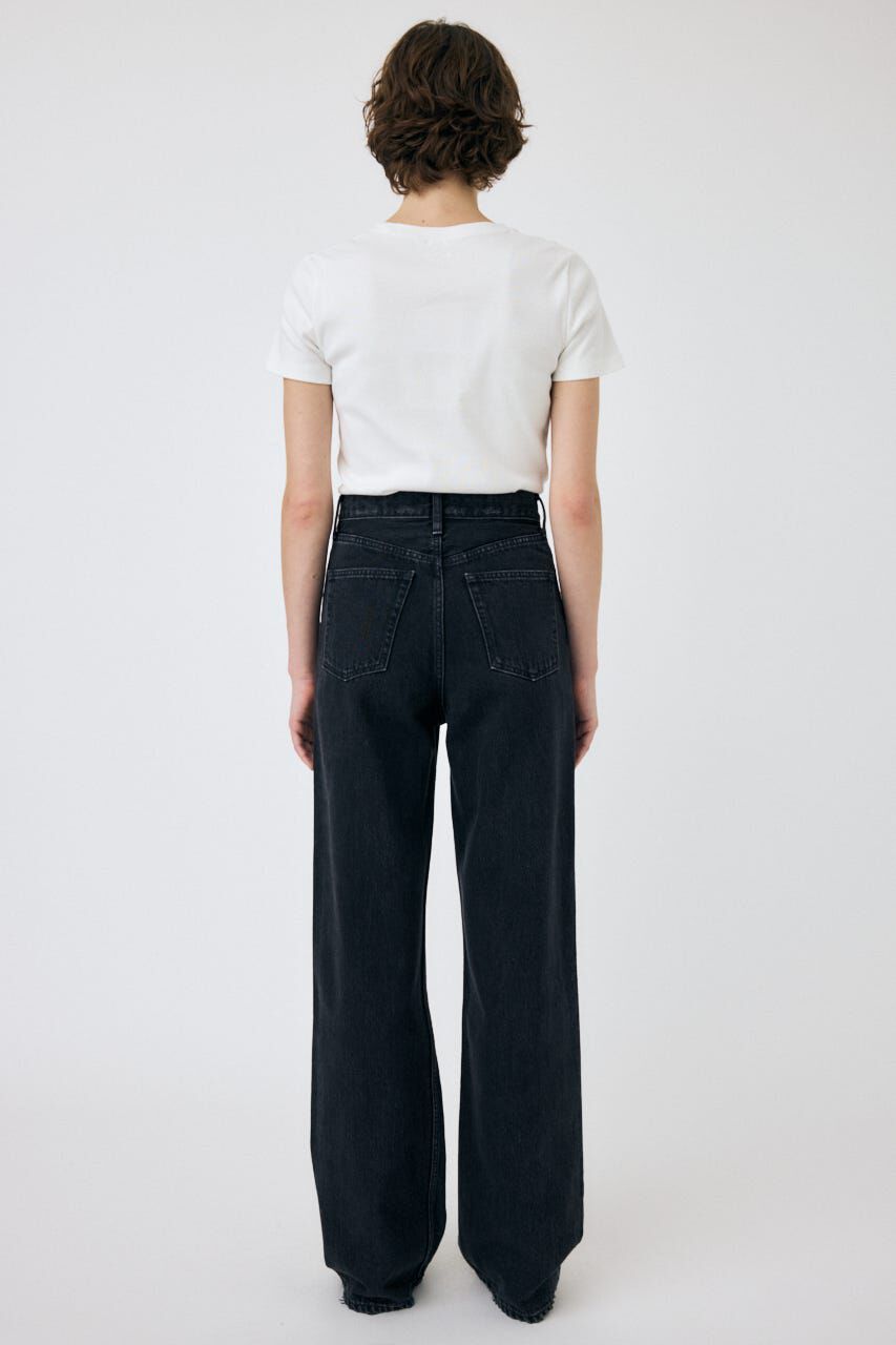 MOUSSY「HW 90S BLK STRAIGHT」|デニム|