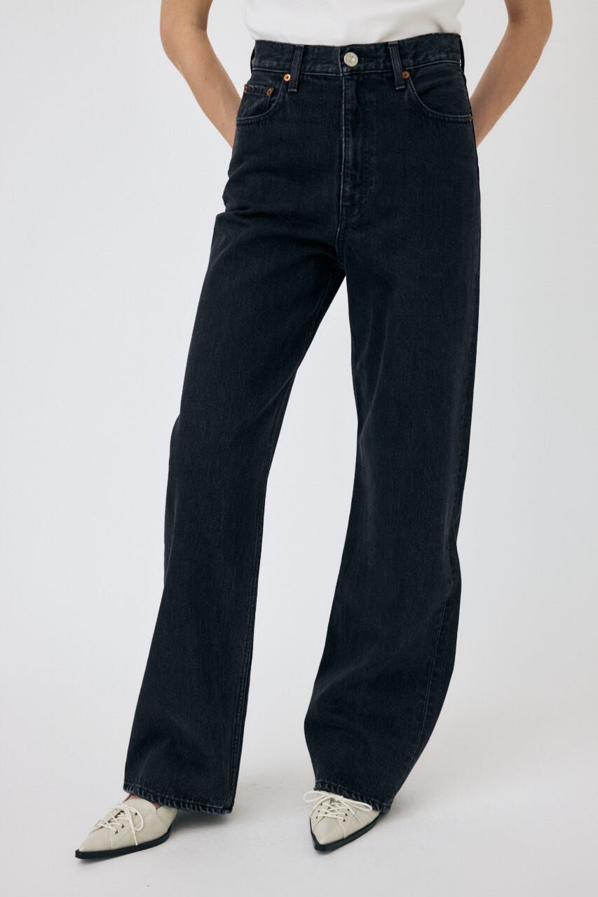 MOUSSY「HW 90S BLK STRAIGHT」|デニム|