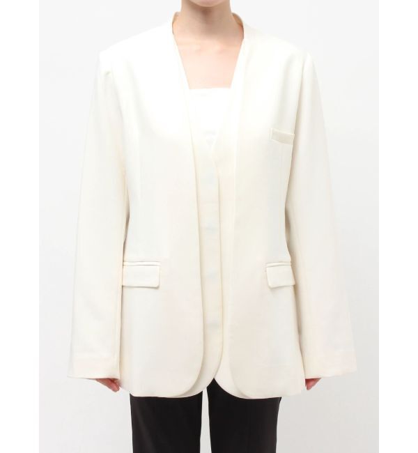 ELENDEEK「LAYERED COLLARLESS JK」|ノーカラージャケット|