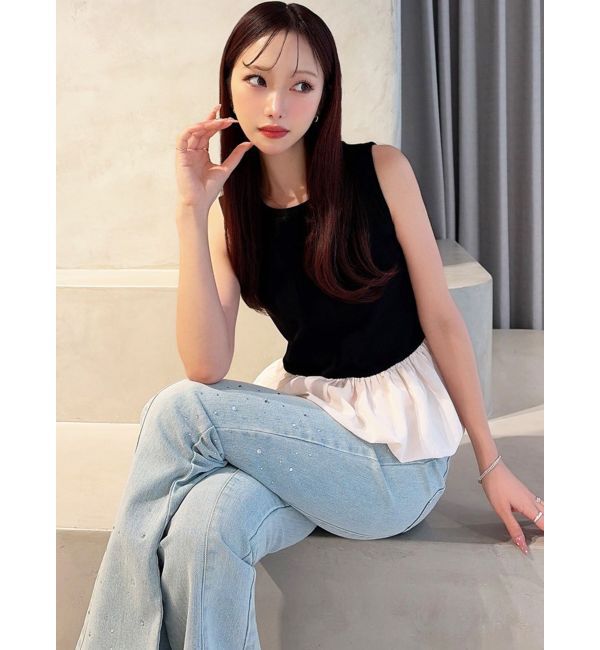 RESEXXY「ラッフルペプラムカットトップス」|Tシャツ・カットソー|