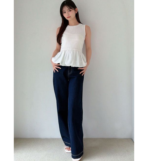 RESEXXY「ラッフルペプラムカットトップス」|Tシャツ・カットソー|
