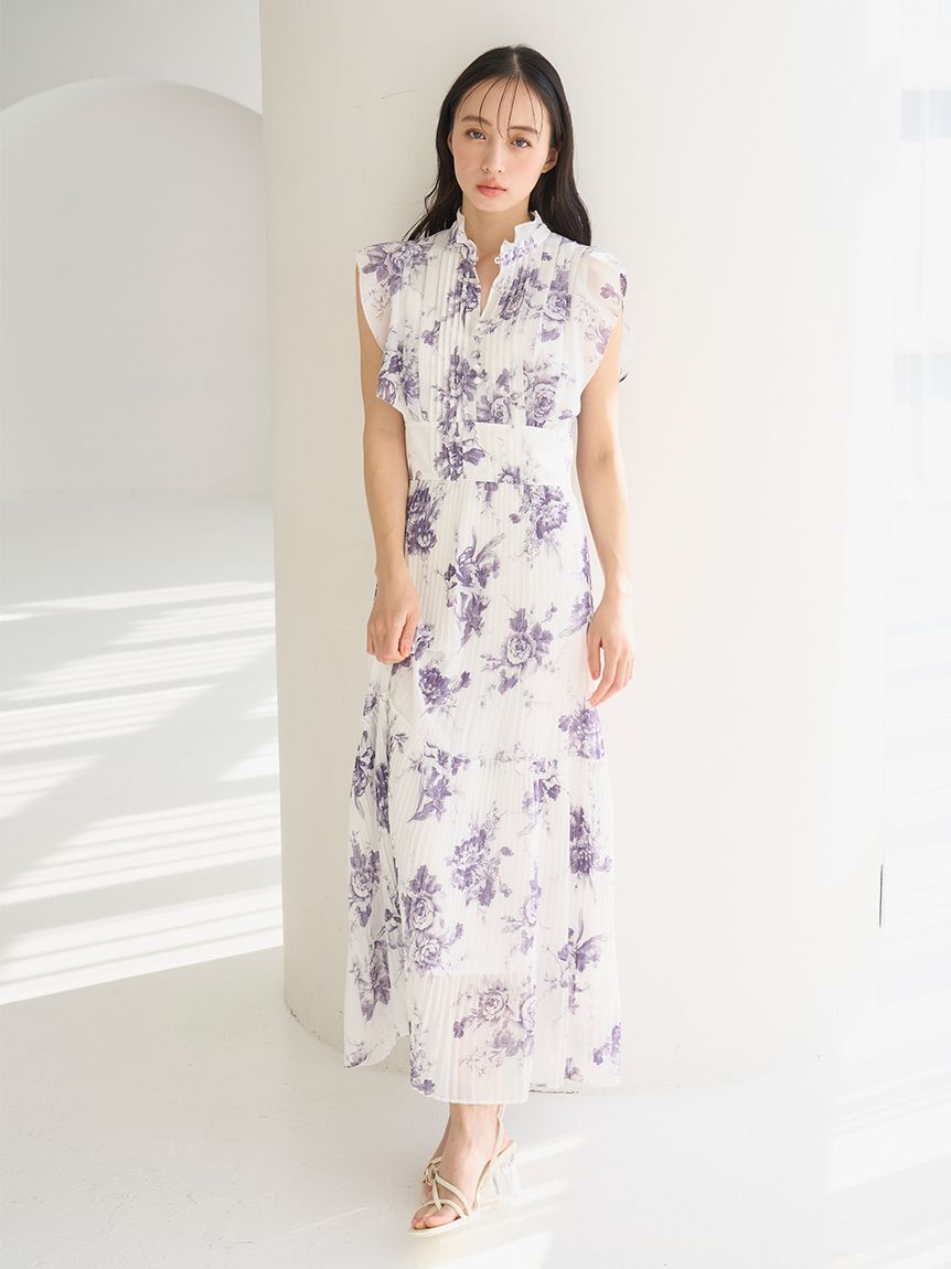 SNIDEL「【販路限定サイズあり】Sustainableプリーツプリントワンピース」|ワンピース|