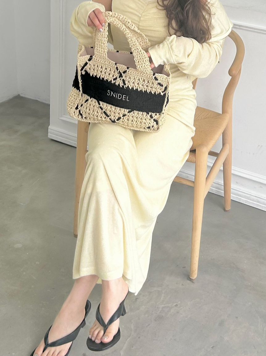 SNIDEL「ペーパークロシェトート」|トートバッグ|