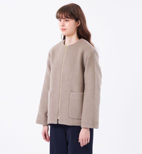 MACKINTOSH PHILOSOPHY「【WEB&一部店舗限定】ウールパイルノーカラーショートコート」|その他|