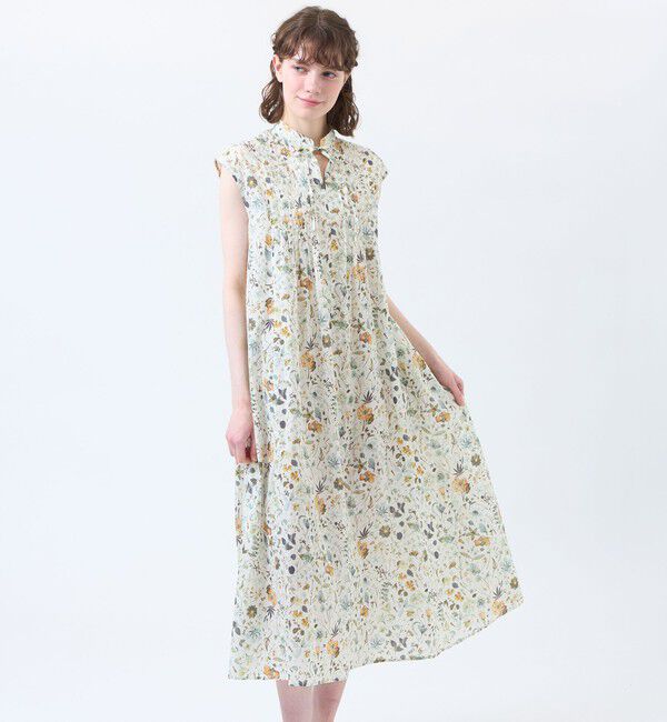 MACKINTOSH PHILOSOPHY「【LEEweb/蛯原友里さん着用】リバティプリントピンタックフレアワンピース」|ワンピース|オフホワイト
