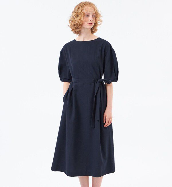 MACKINTOSH PHILOSOPHY「【WEB&一部店舗限定】パフスリーブサッカーワンピース」|ワンピース|ネイビー