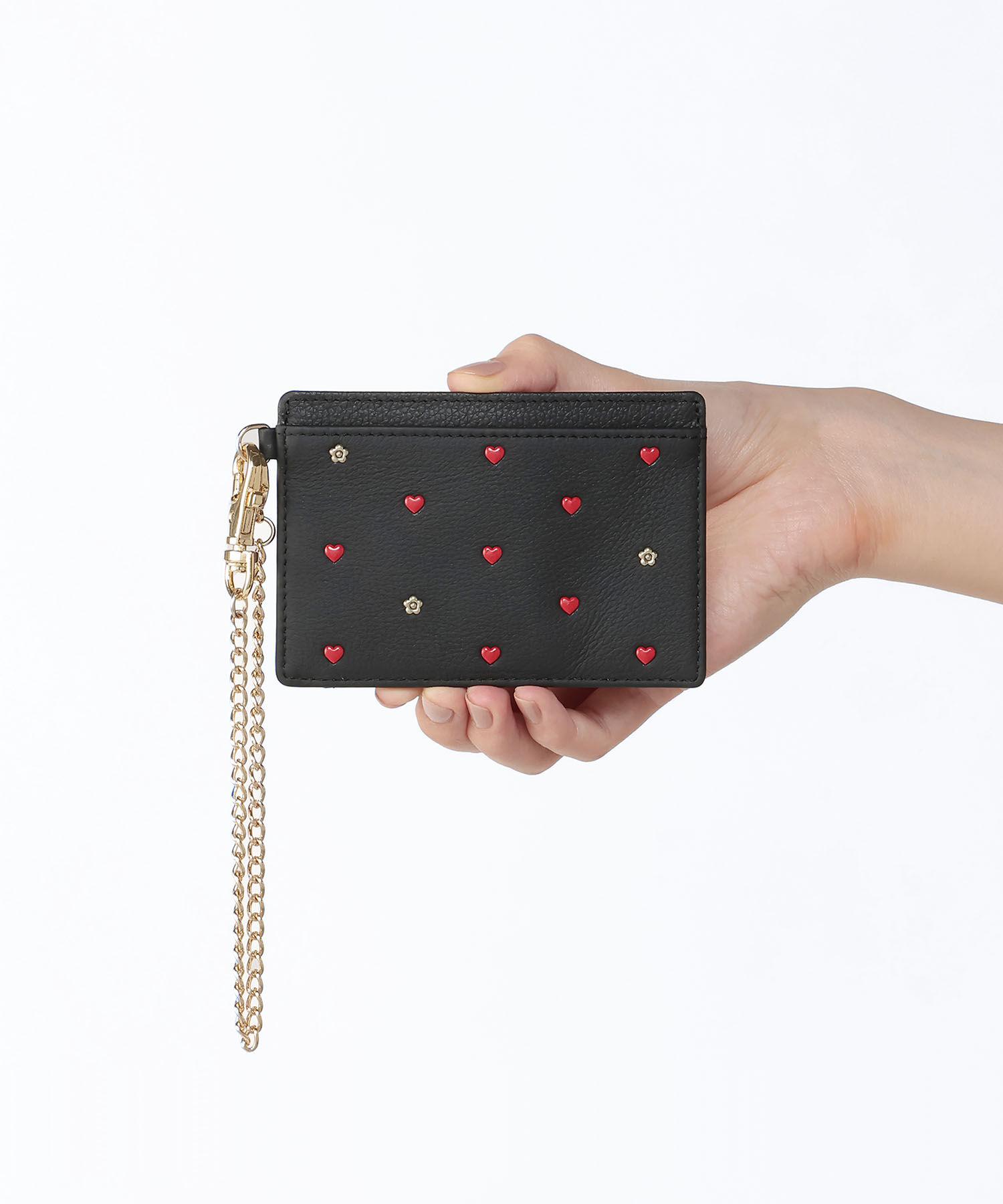 MARY QUANT「ハートフロート シングルパスケース」|定期入れ|