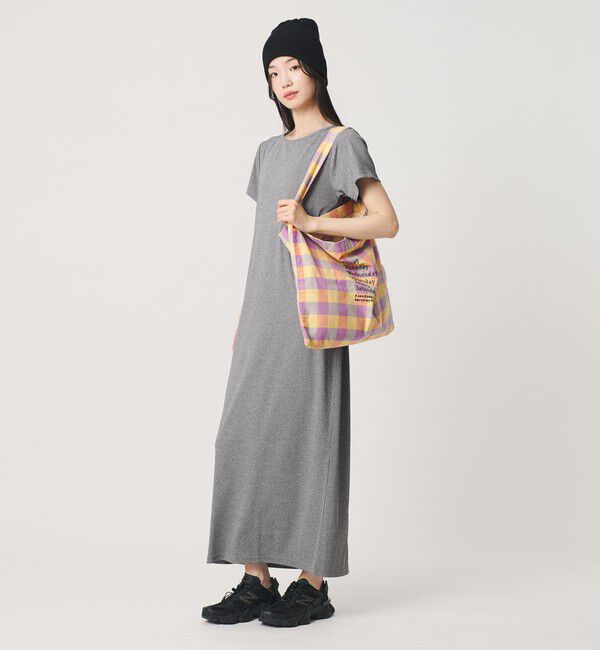 BEAUTY&YOUTH UNITED ARROWS「【WEB限定】リブショートスリーブ カットソーワンピース」|ワンピース|MD.GRAY