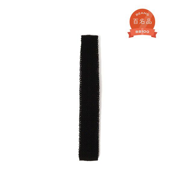 BEAMS PLUS「BEAMS PLUS｜Cotton Knit Tie Solid｜メンズ ニットタイ ネクタイ｜無地 ワントーン｜コットン100% 日本製」|ネクタイ・蝶ネクタイ|BLACK