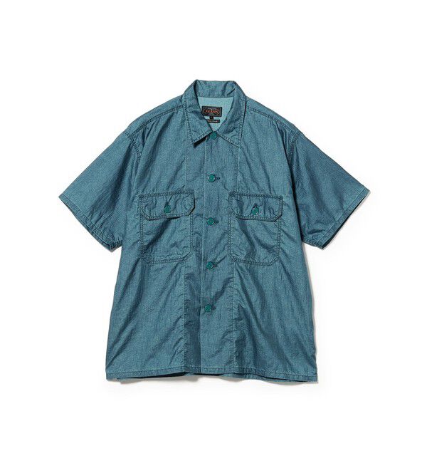 BEAMS PLUS「MIL-SHT Nylon Rip stop Pigment Dye」|シャツ・ブラウス|TURQUOISE