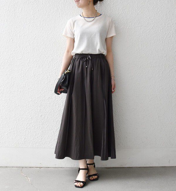 SHIPS any「《一部追加予約》SHIPS any:〈洗濯機可能〉ツイル アウト シーム イージー ギャザー スカート」|スカート|