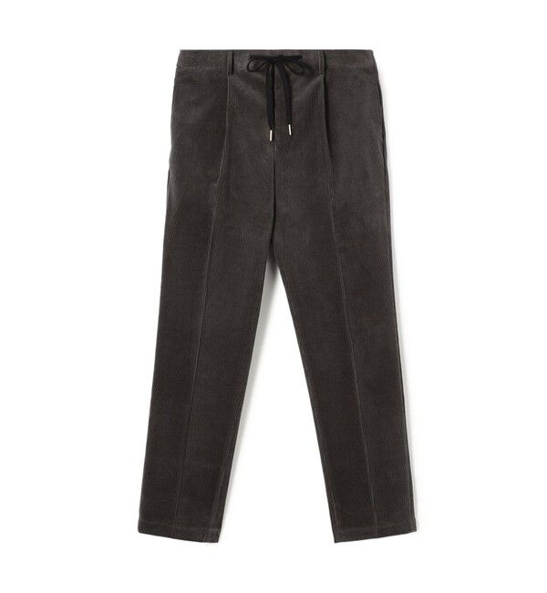 TOMORROWLAND MENS「コットンウールコーデュロイ 1プリーツ イージースラックス」|スラックス|17 チャコールグレー