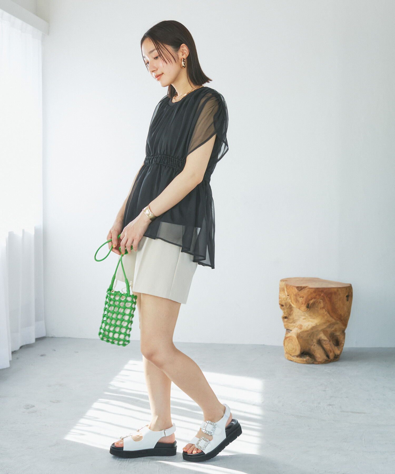 VIS「【洗える】シアードッキングプルオーバー」|Tシャツ・カットソー|