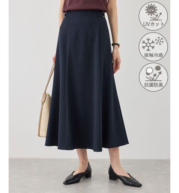 Rope&rsquo;Picnic「カナパ サイドベルトマーメイドスカート/セットアップ対応・UV・抗菌防臭・接触冷感」|スカート|ネイビー(40)