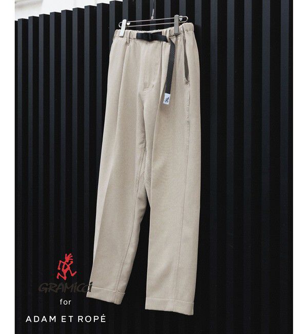 ADAM ET ROPE'「	【別注】《GRAMICCI/グラミチ》2WAY STRETCH WIDE TAPERED CROPPED」|スラックス|ベージュ