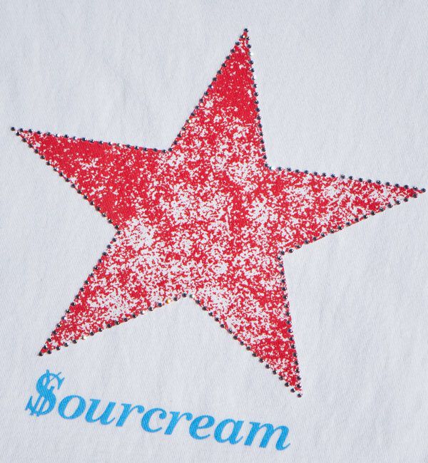  「【UNISEX】SourcreamラインストーンスターグラフィックTEE」|Tシャツ・カットソー|
