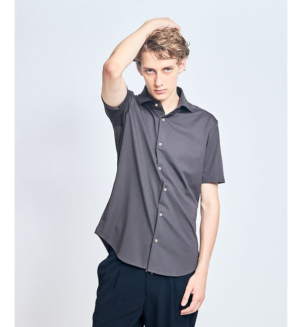 ABAHOUSE「【接触冷感】アイスピケ ストレッチ 半袖シャツ / FLEX SHIRTS【予約」|シャツ・ブラウス|