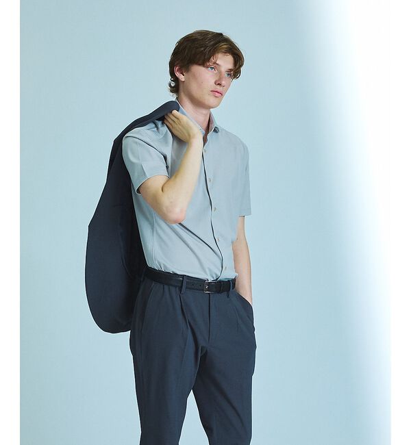ABAHOUSE「【接触冷感】アイスピケ ストレッチ 半袖シャツ / FLEX SHIRTS【予約」|シャツ・ブラウス|