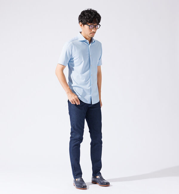 ABAHOUSE「【接触冷感】アイスピケ ストレッチ 半袖シャツ / FLEX SHIRTS【予約」|シャツ・ブラウス|