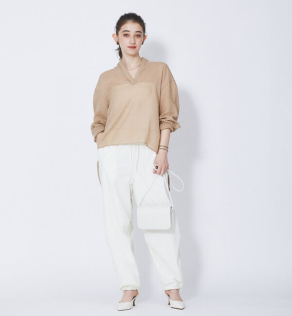 Rouge vif「麻バックスリットVネックシャツ」|シャツ・ブラウス|