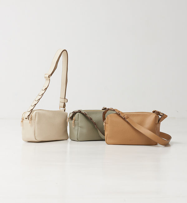 LOWELL things「【TVドラマ使用商品】Frec/WファスナースクエアショルダーBAG」|ショルダー・メッセンジャー|