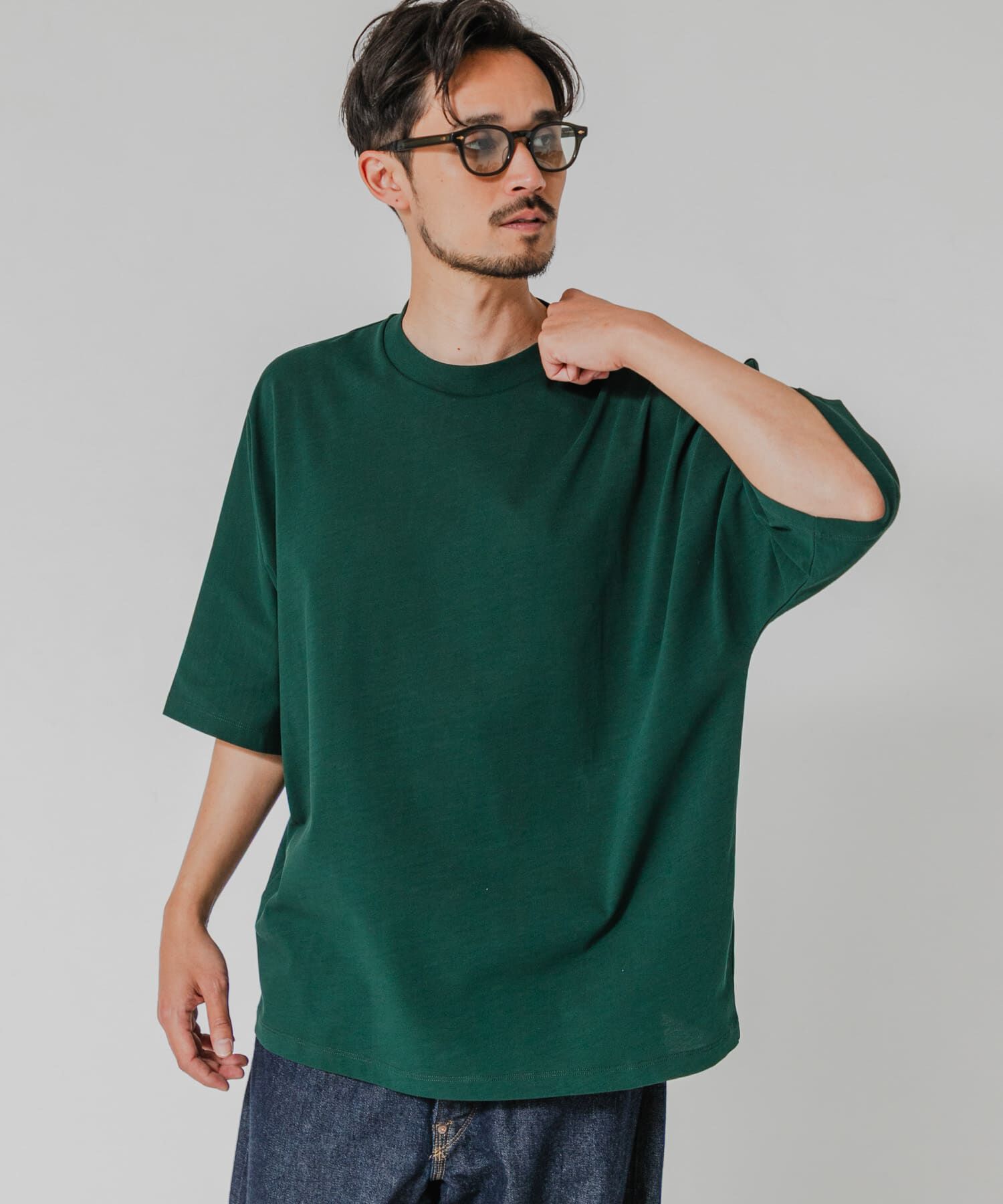 URBAN RESEARCH「EVER LUSTER DROP LINE T-SHIRTS」|Tシャツ・カットソー|グリーン系その他