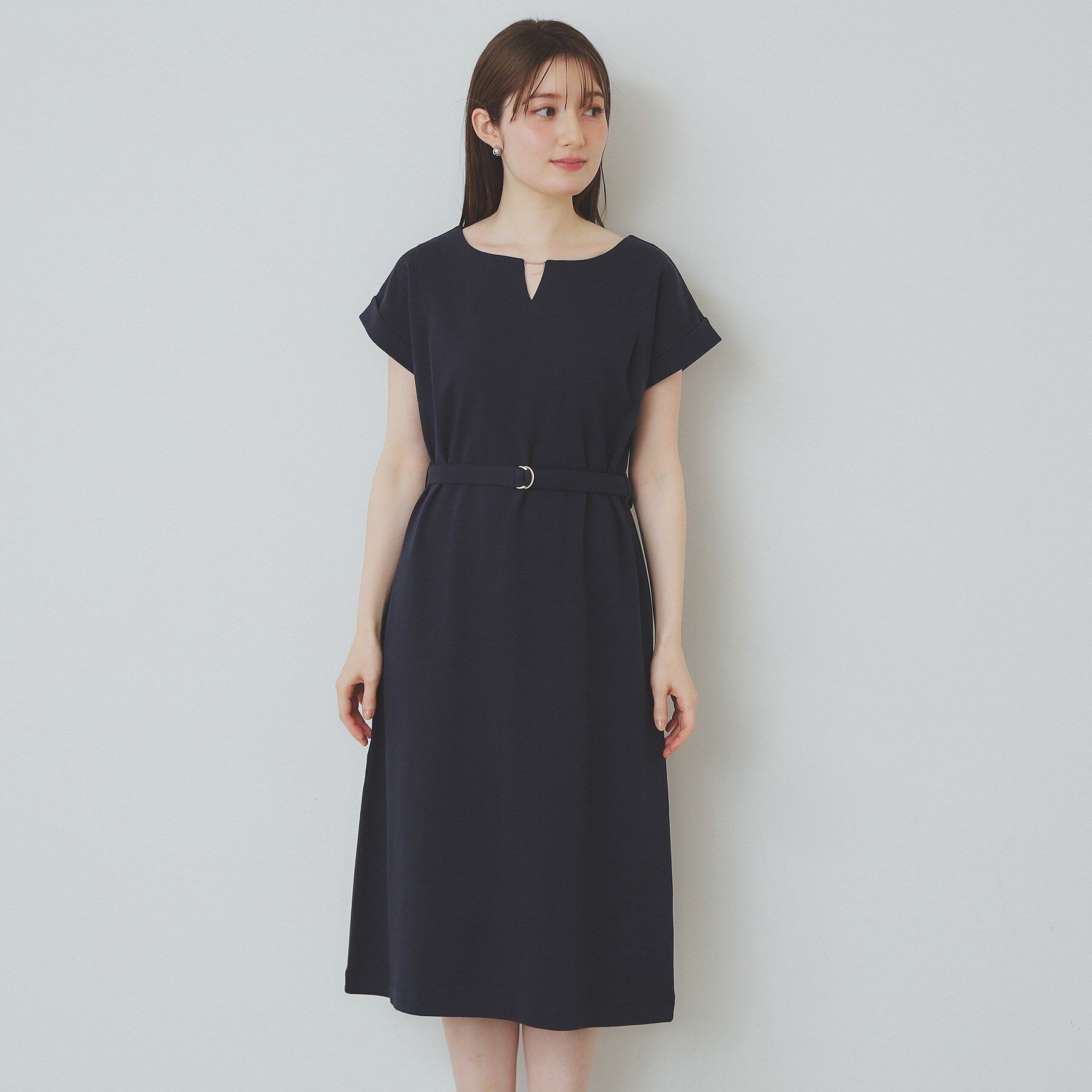 index「《5色展開／XS-3Lサイズ》Iラインシルエットワンピース【UV／接触冷感／洗濯機洗い可】」|ワンピース|