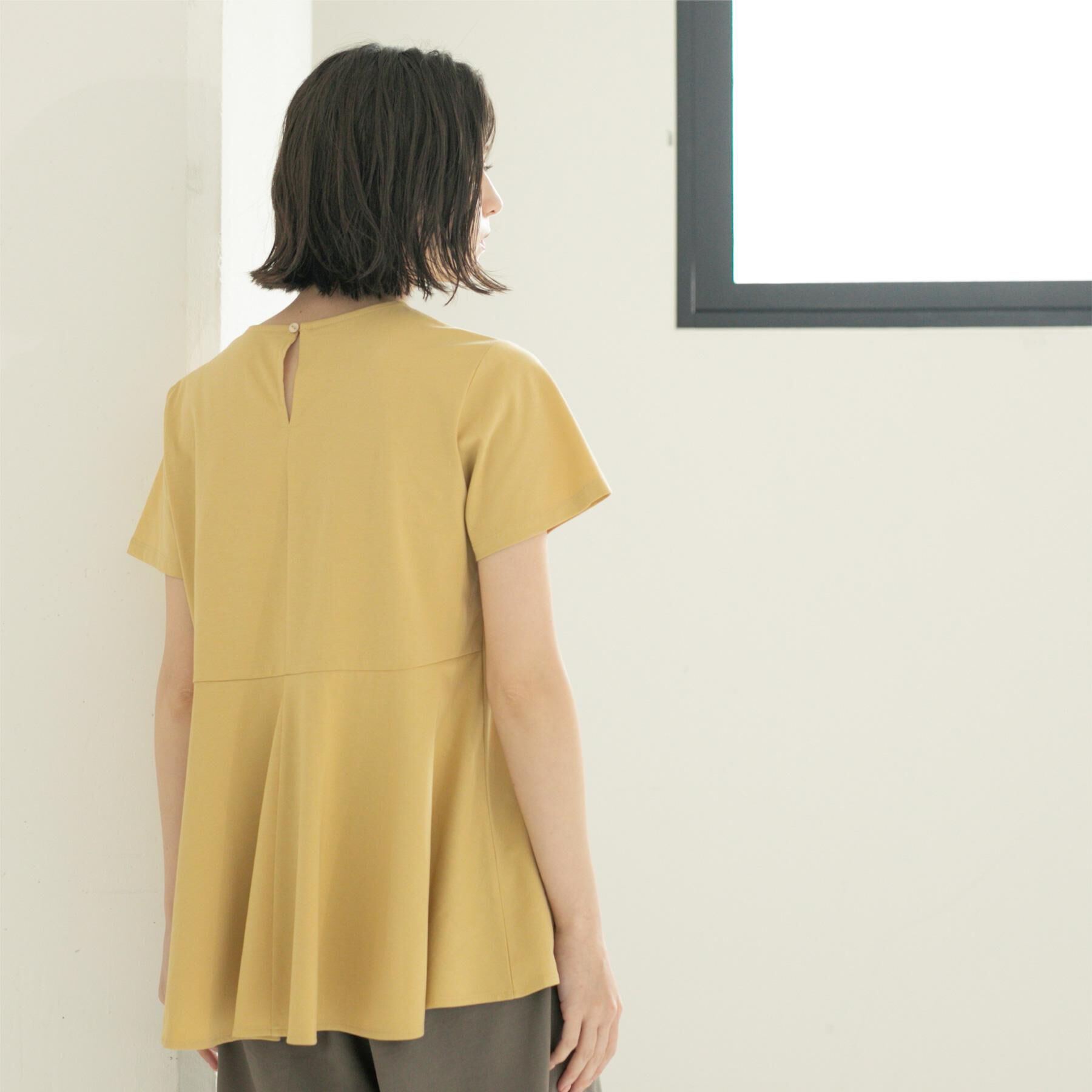 OPAQUE.CLIP「フリルドッキングペプラムトップス【接触冷感／洗濯機洗い可】」|Tシャツ・カットソー|