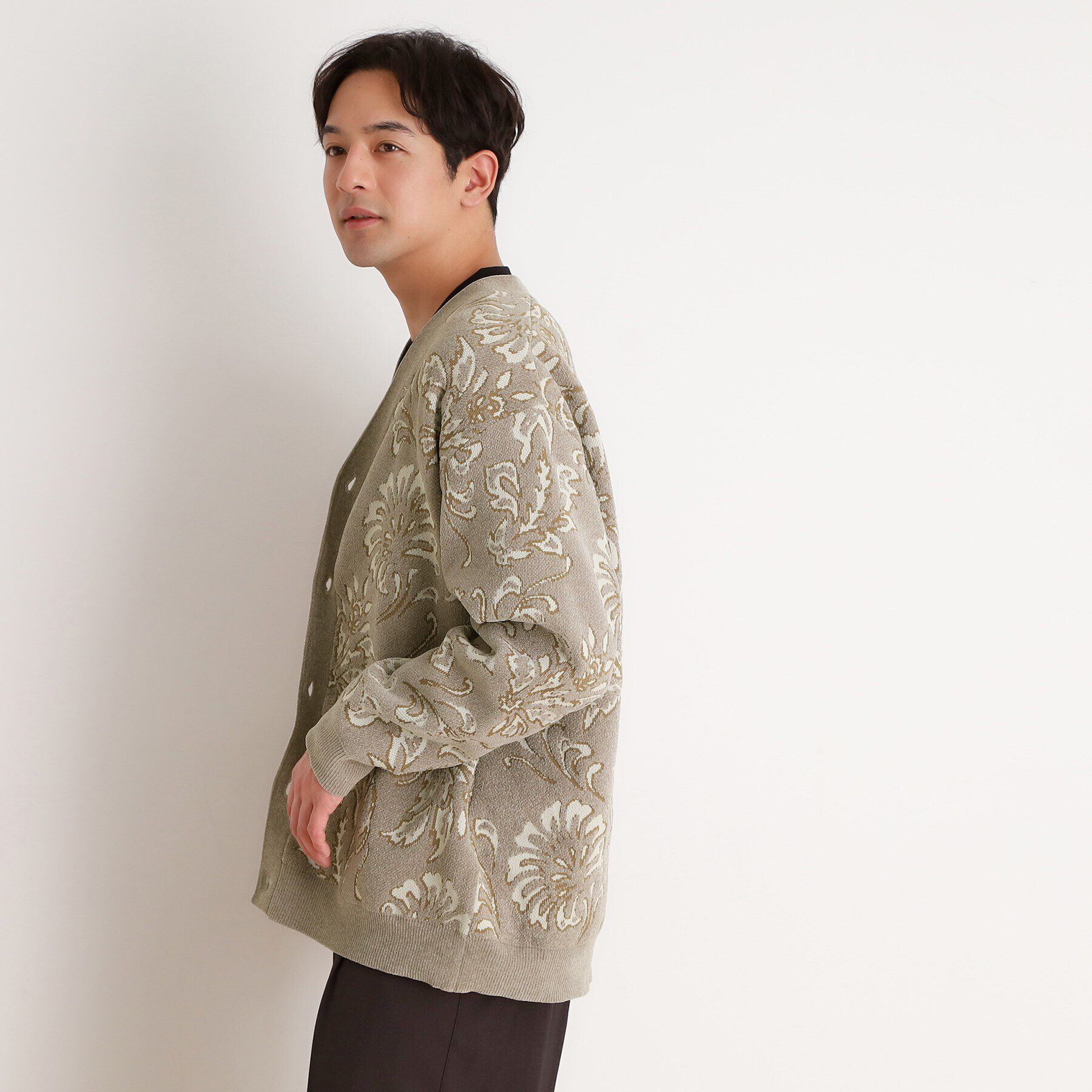 THE SHOP TK「ジャカード モールニット カーディガン」|カーディガン|