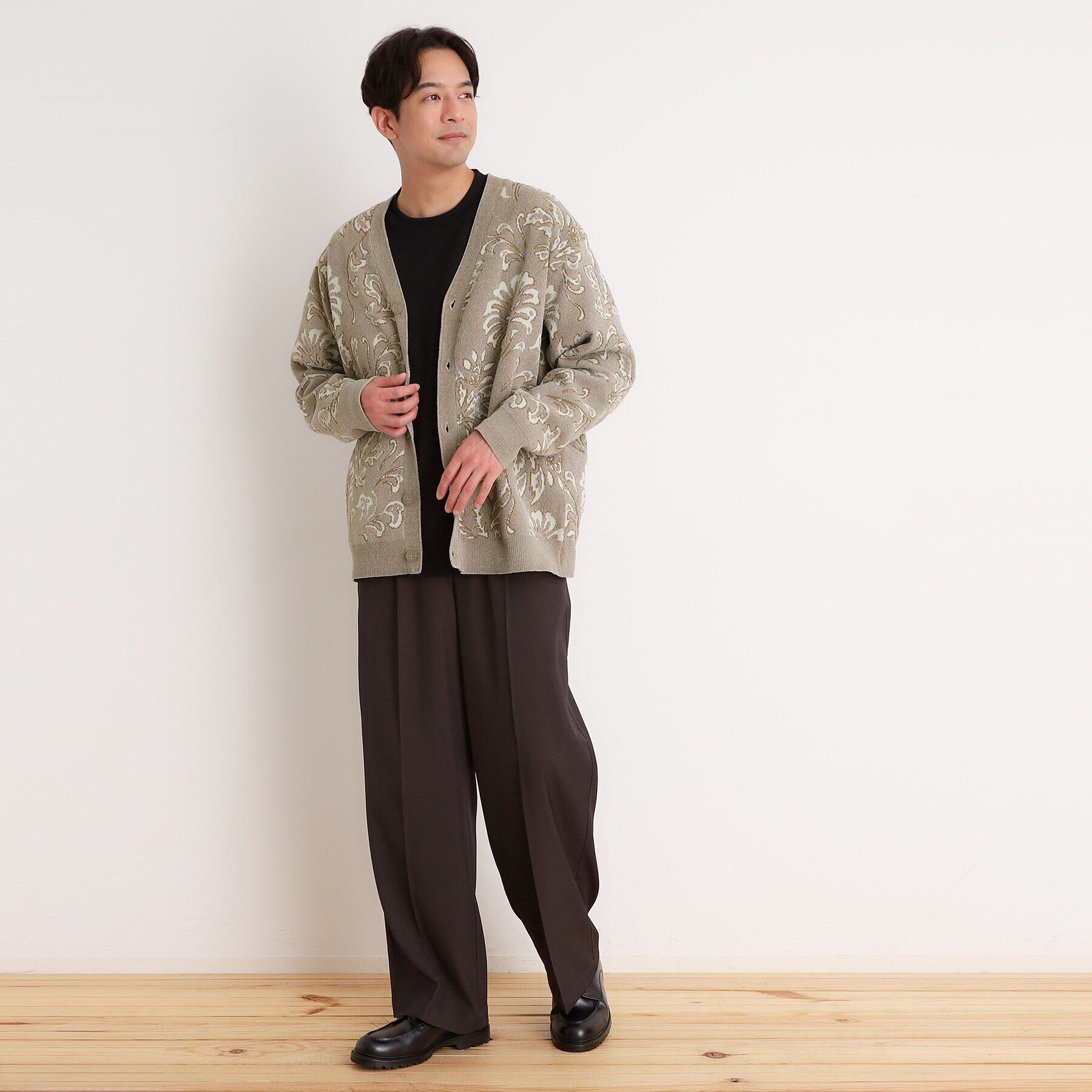 THE SHOP TK「ジャカード モールニット カーディガン」|カーディガン|