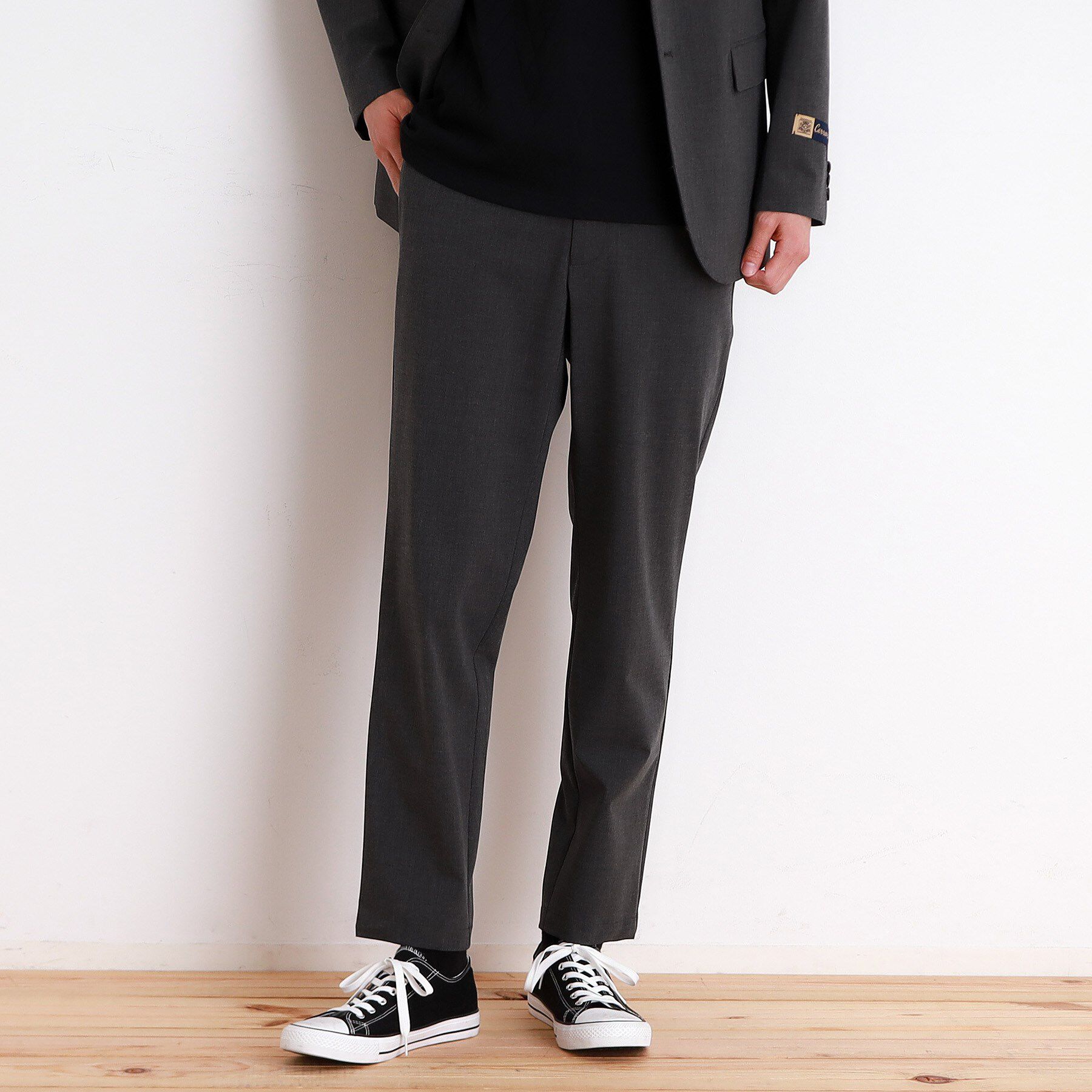 THE SHOP TK「CARREMANスラックス セットアップ可/洗濯機OK」|その他|グレー(012)