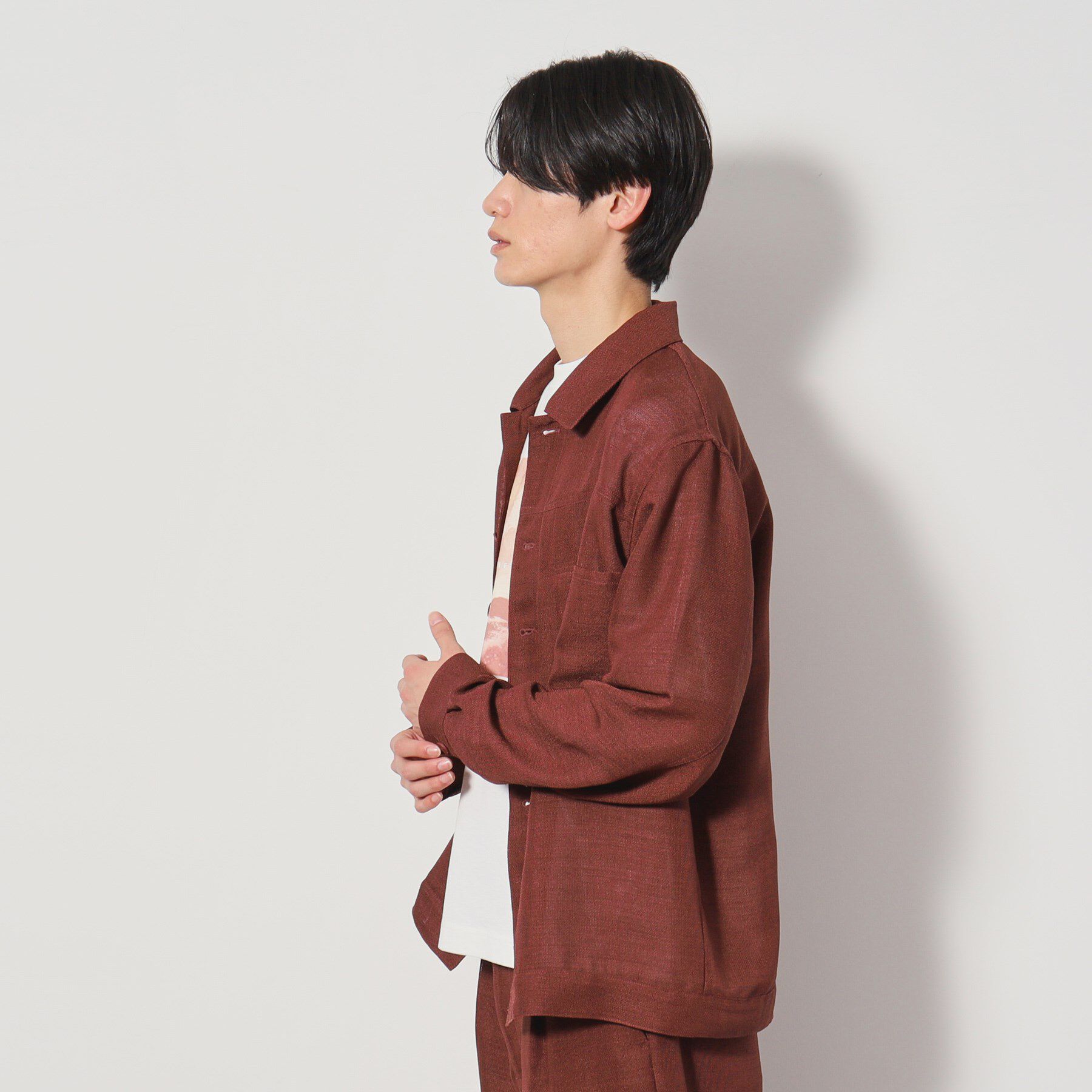 THE SHOP TK「パナマメッシュ シャツジャケット セットアップ可」|ブルゾン・スタジャン|