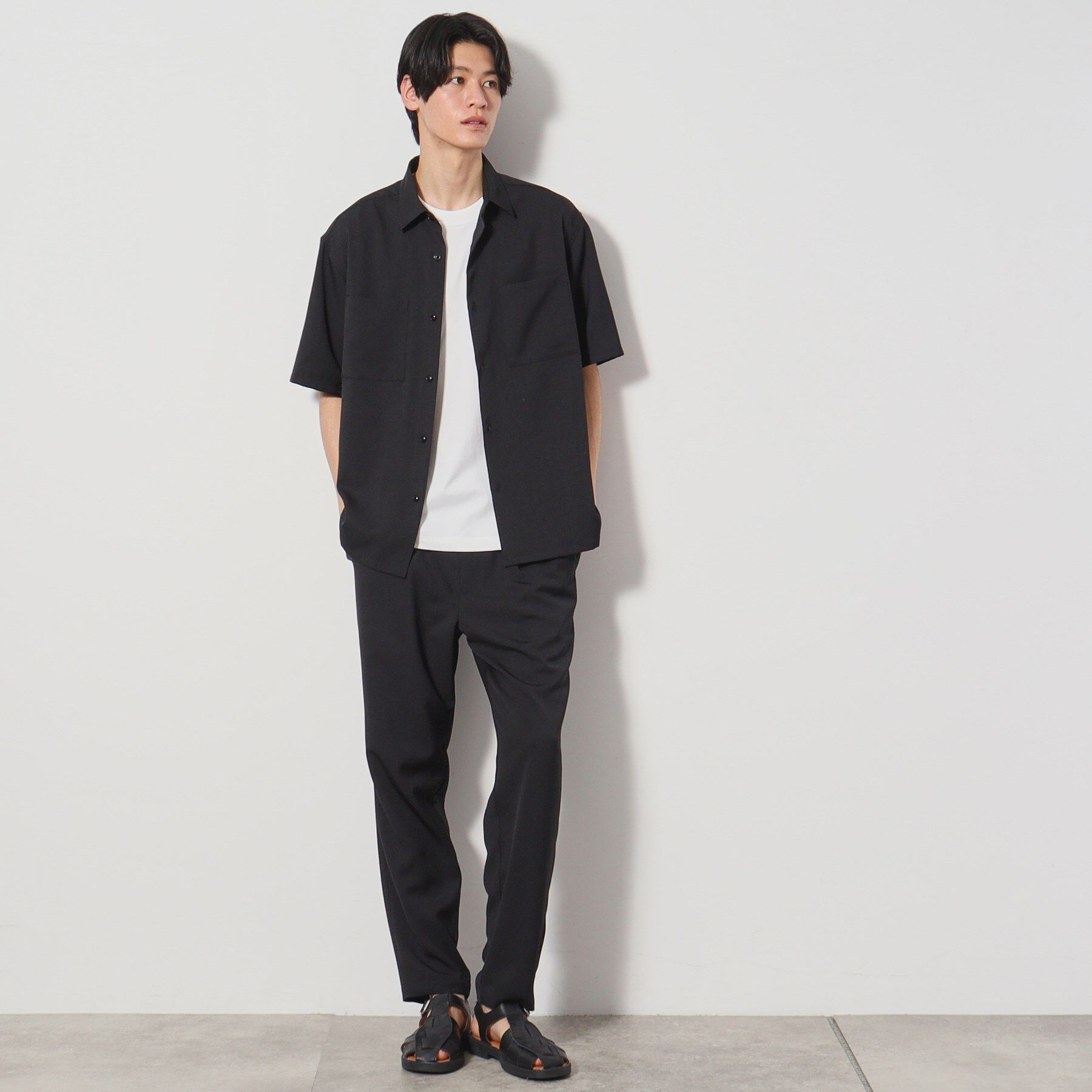 THE SHOP TK「ドライポリ 半袖シャツ　セットアップ可/吸水速乾/軽量/洗濯機OK」|シャツ・ブラウス|