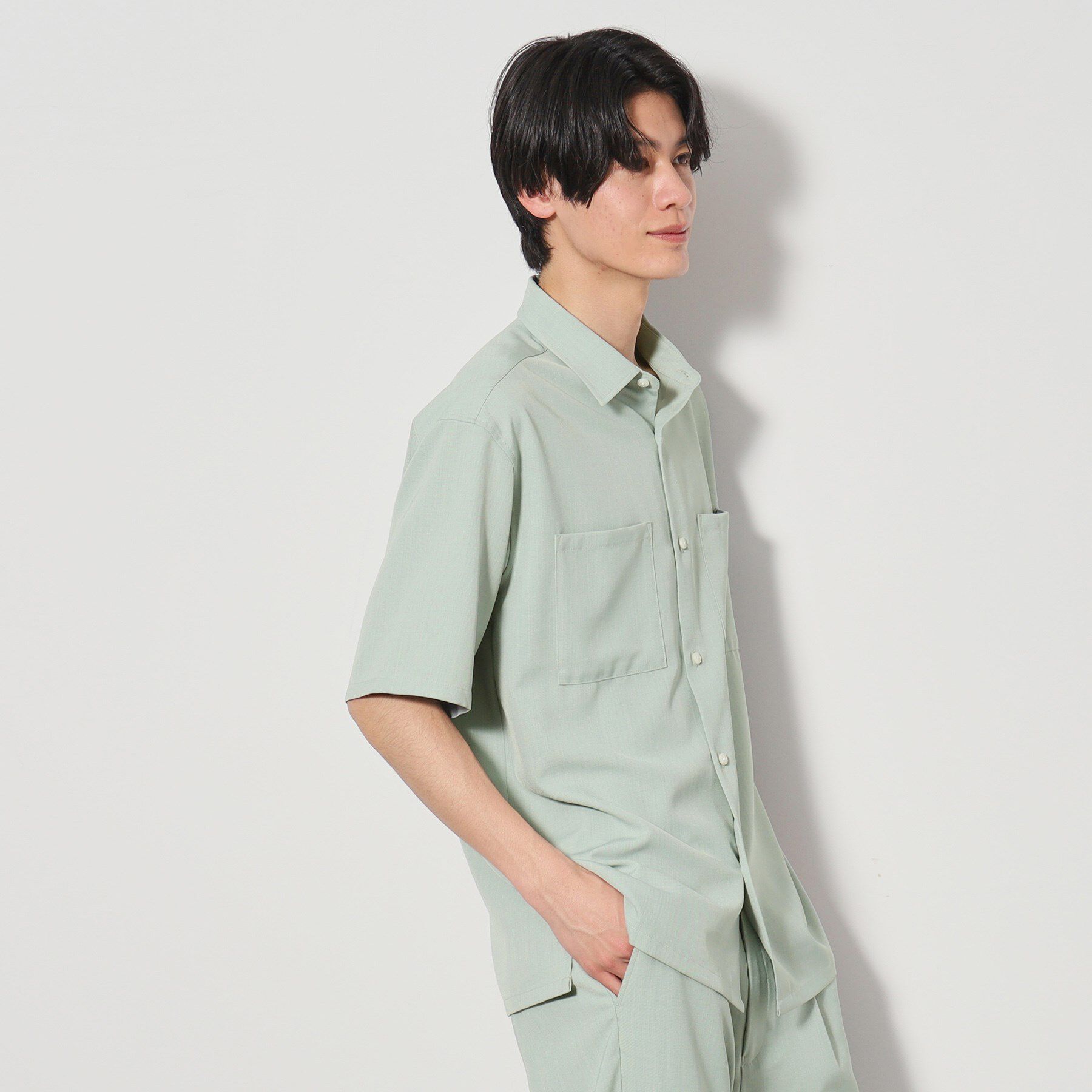 THE SHOP TK「ドライポリ 半袖シャツ　セットアップ可/吸水速乾/軽量/洗濯機OK」|シャツ・ブラウス|