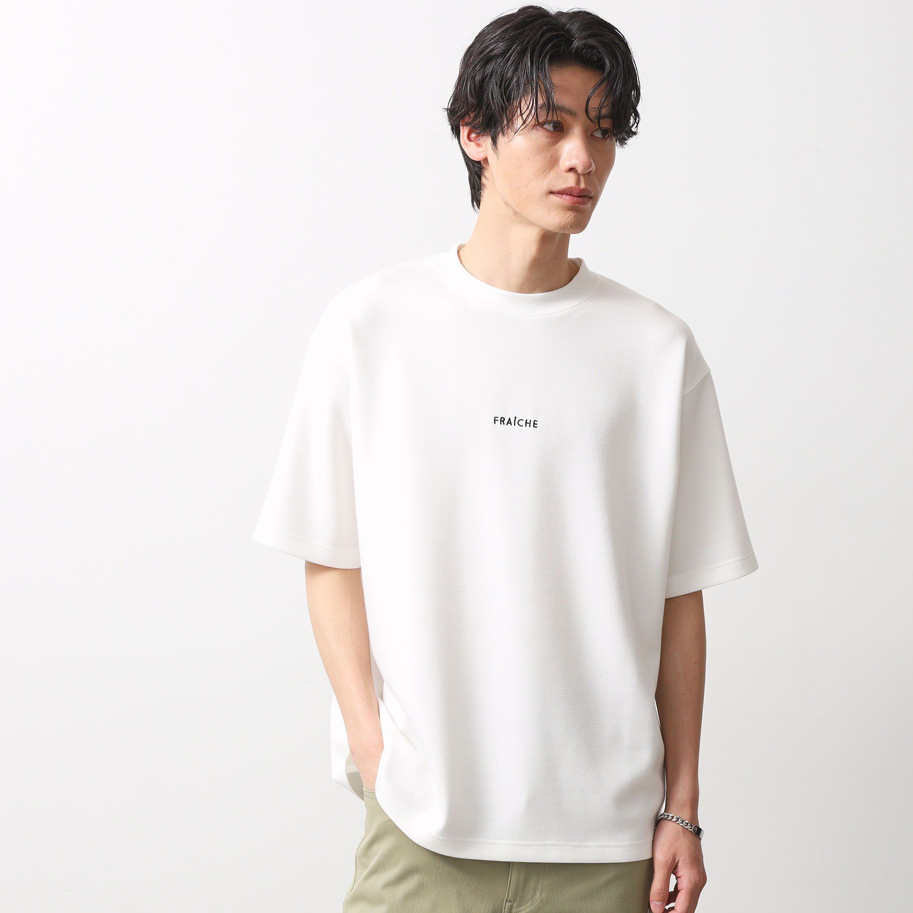 THE SHOP TK「ボタニカル柄 ビッグシルエット 半袖Ｔシャツ 洗濯機OK」|Tシャツ・カットソー|オフホワイト(003