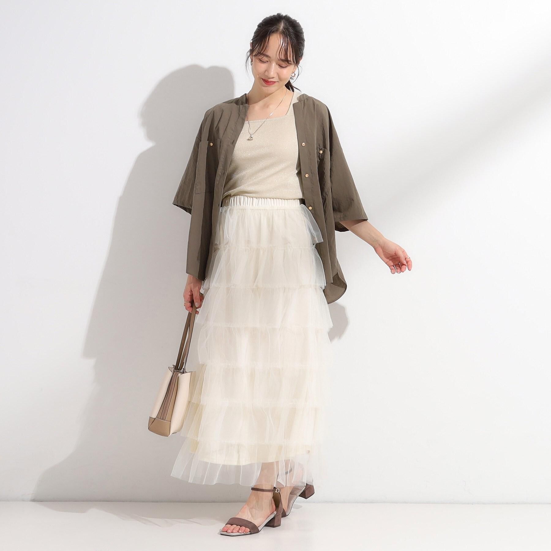 SHOO･LA･RUE「【S-LL】大人の抜け感 ビックポケット Vネックシャツ」|シャツ・ブラウス|