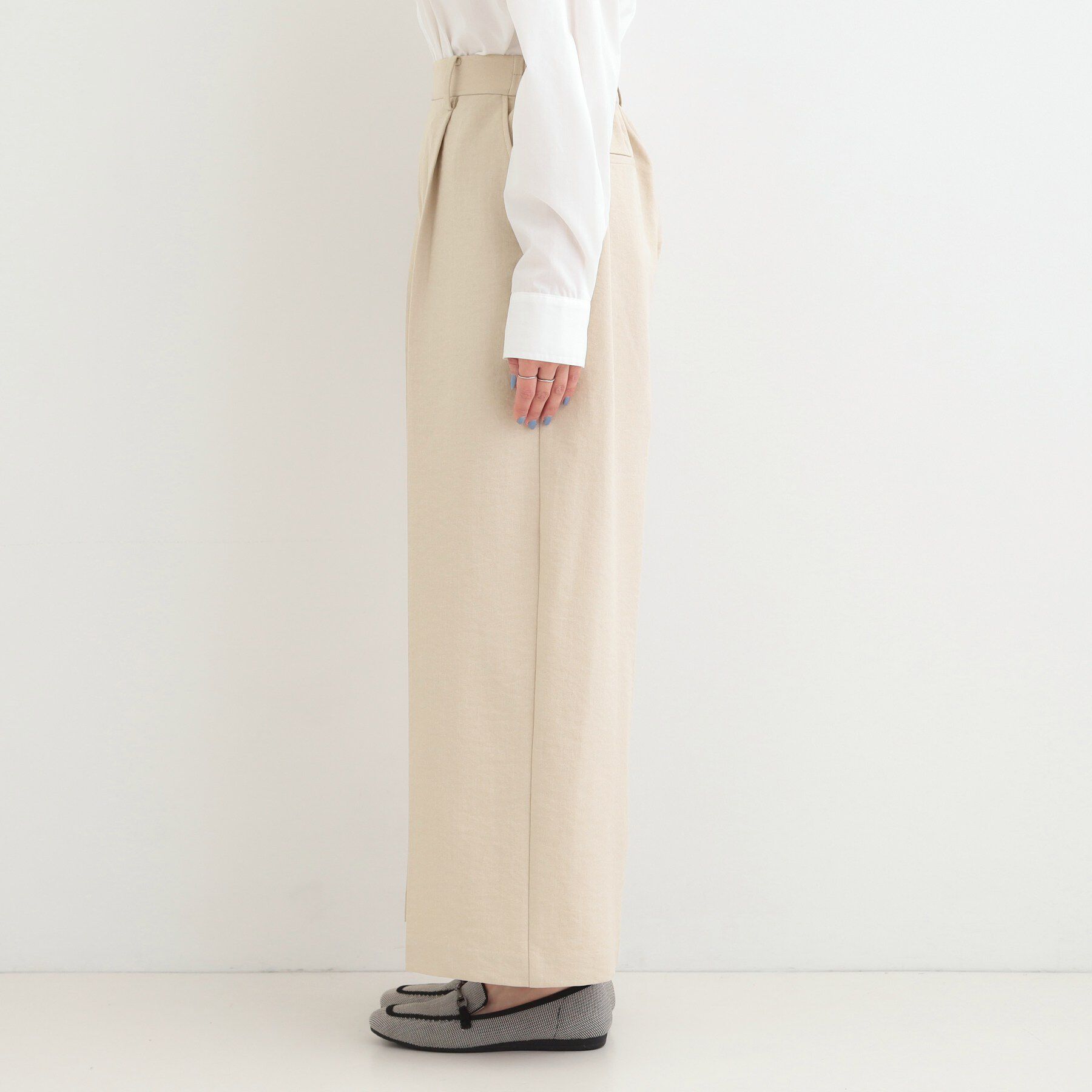 SHOO･LA･RUE「【洗濯機可/セットアップ可/UV/SS-LL】きちんとリラックス きれい見えワイドパンツ」|その他|