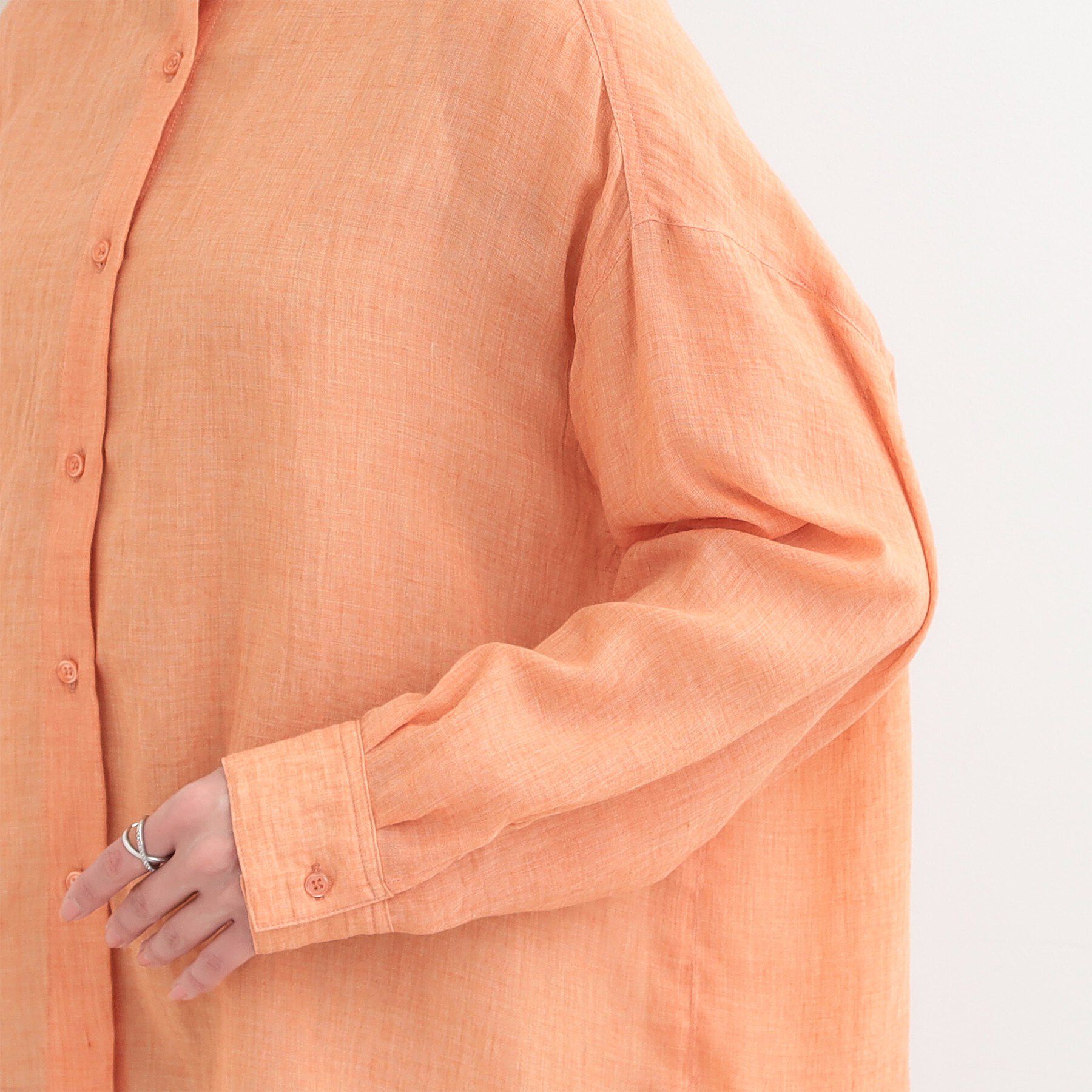 SHOO･LA･RUE「【体型カバー】こなれ感たっぷり やわらかゆるっとシアーシャツ」|シャツ・ブラウス|