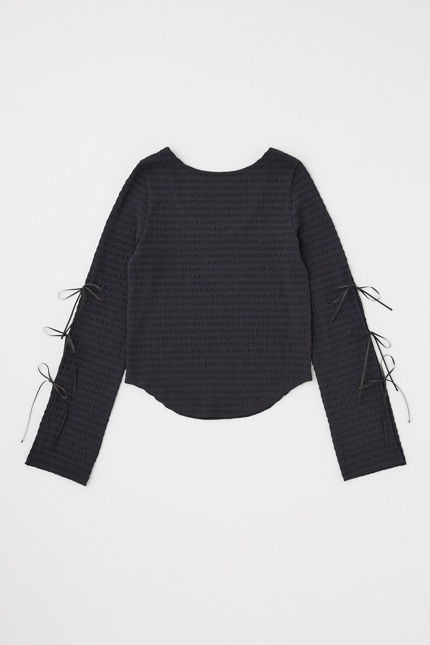 MOUSSY「SLEEVE RIBBON トップス」|Tシャツ・カットソー|