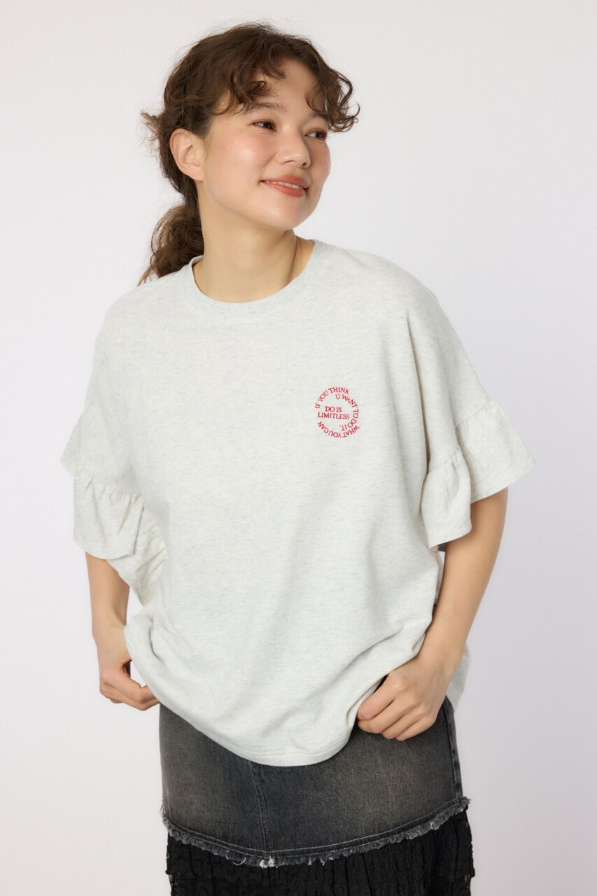 RODEO CROWNS「フリルスリーブトップス」|Tシャツ・カットソー|L/T.GRY1