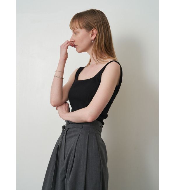 ELENDEEK「SQUARE NECK PAD TANK」|タンクトップ|